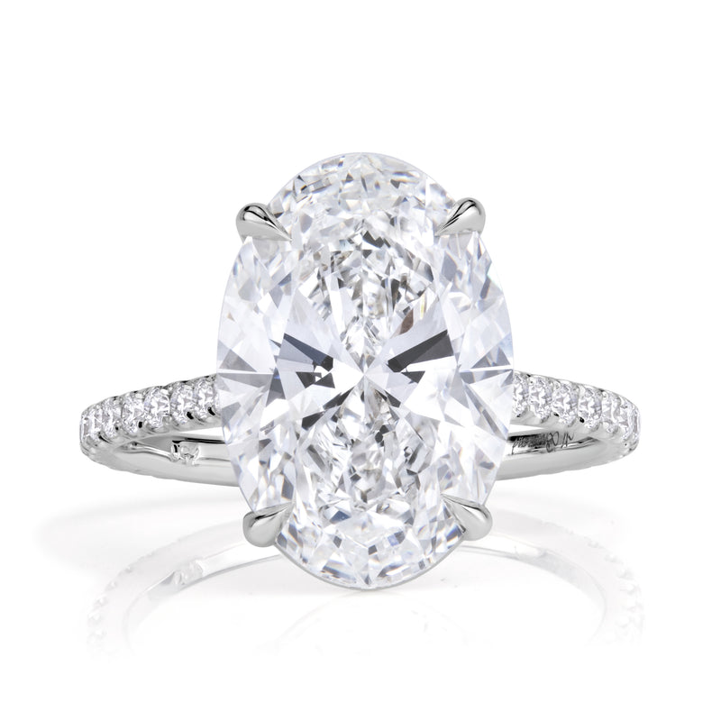 6.43ct Oval Cut Lab Grown Diamond Engagement Ring