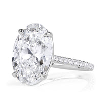 6.43ct Oval Cut Lab Grown Diamond Engagement Ring