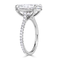 6.43ct Oval Cut Lab Grown Diamond Engagement Ring