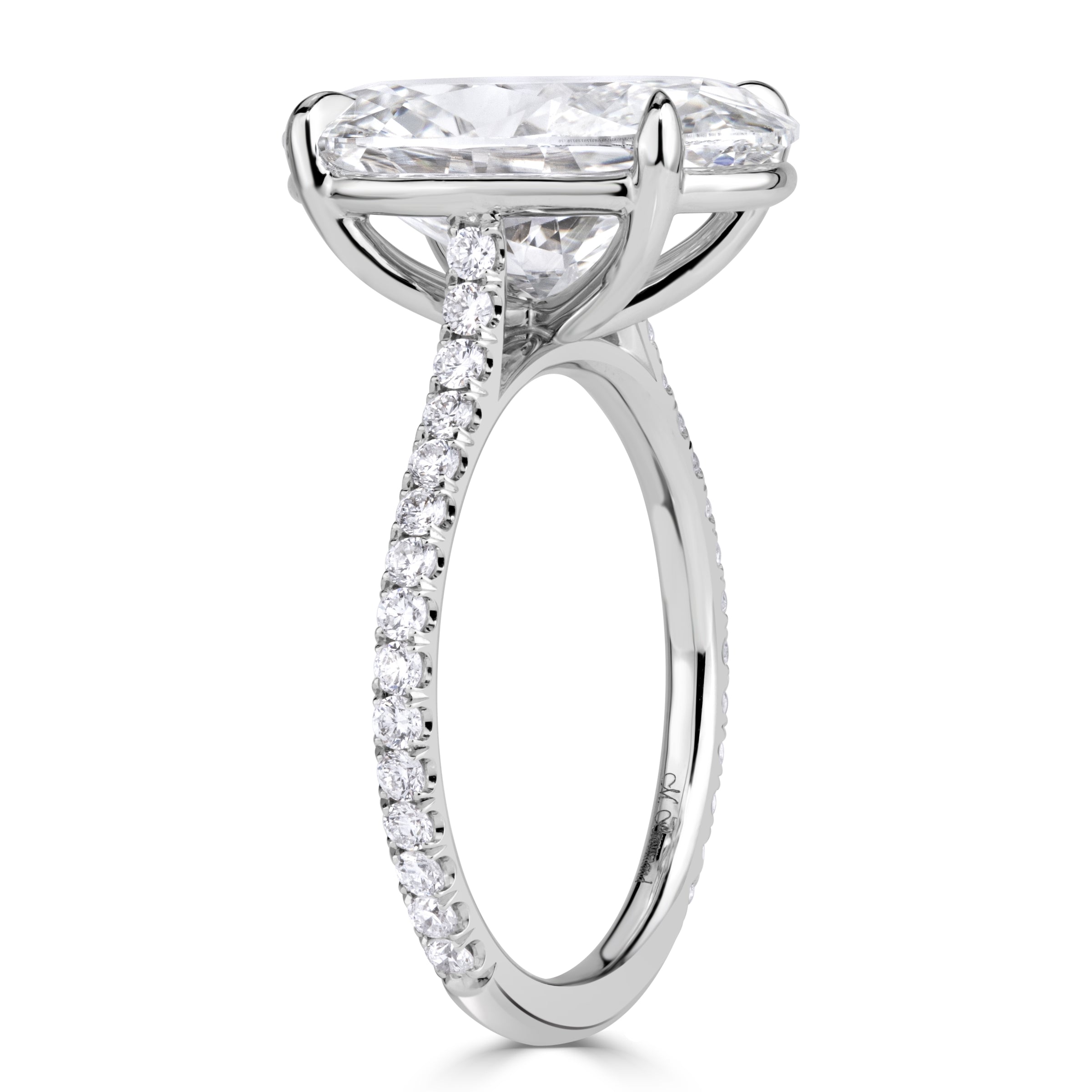 6.43ct Oval Cut Lab Grown Diamond Engagement Ring