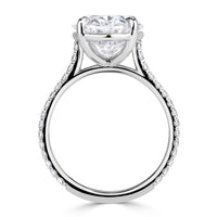 6.43ct Oval Cut Lab Grown Diamond Engagement Ring
