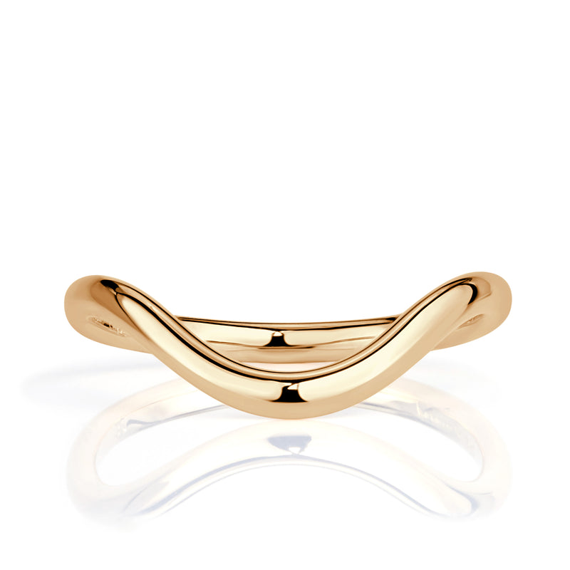 Slim Curved Wedding Band