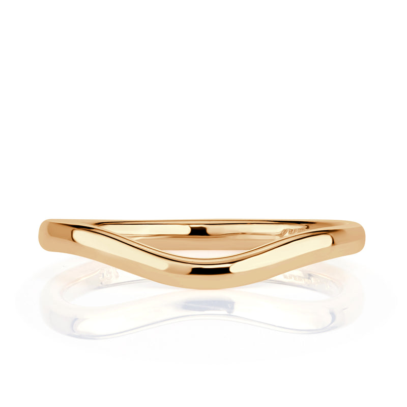 Slim Curved Wedding Band
