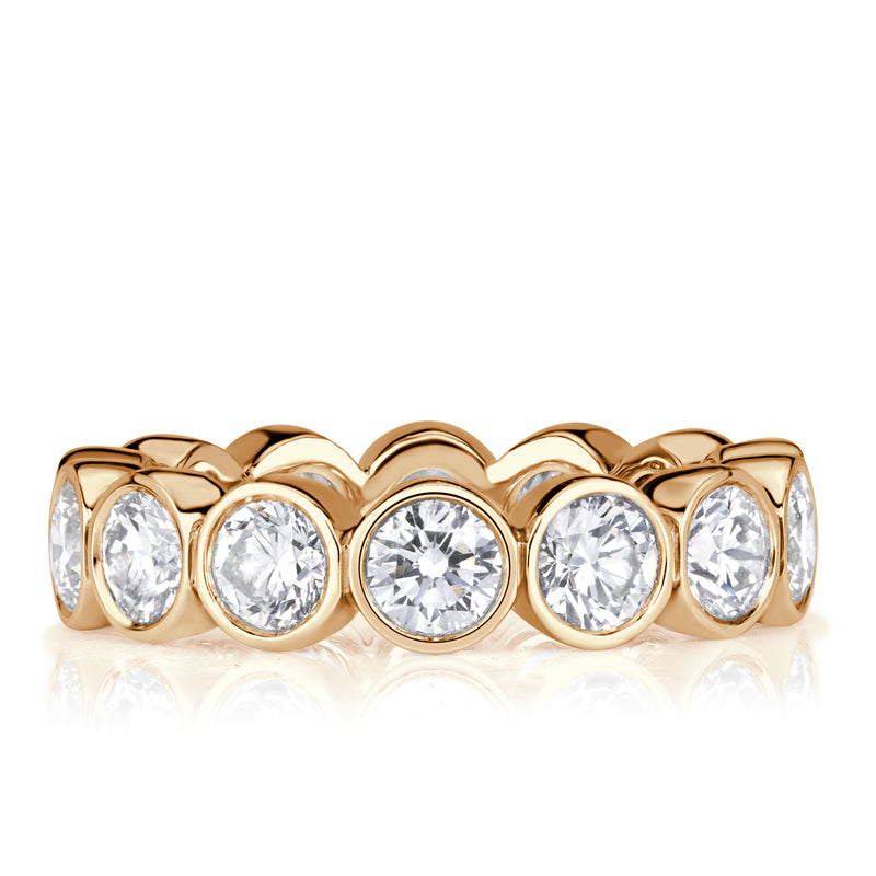 3.40ct Round Brilliant Cut Bezel Set Diamond Eternity Band
