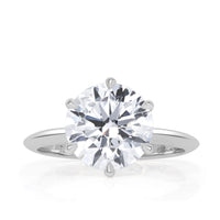 3.45ct Round Brilliant Cut Lab Grown Diamond Engagement Ring