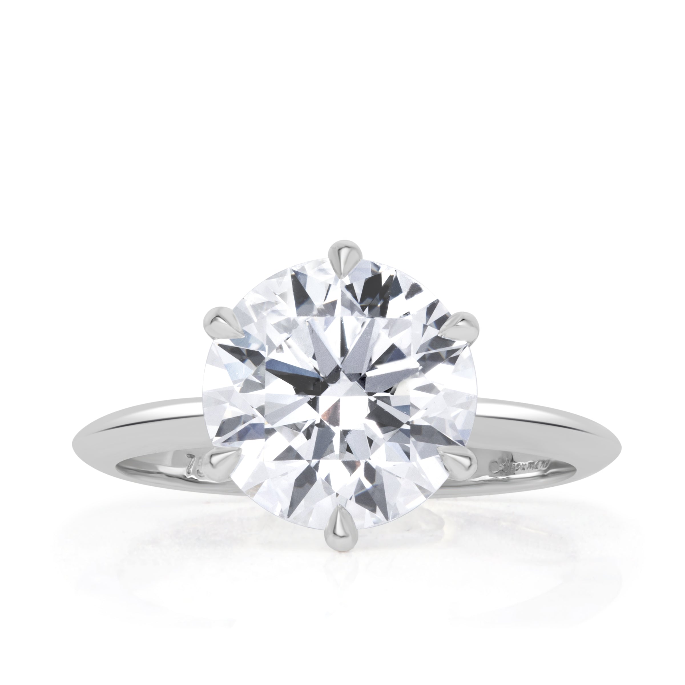 3.45ct Round Brilliant Cut Lab Grown Diamond Engagement Ring
