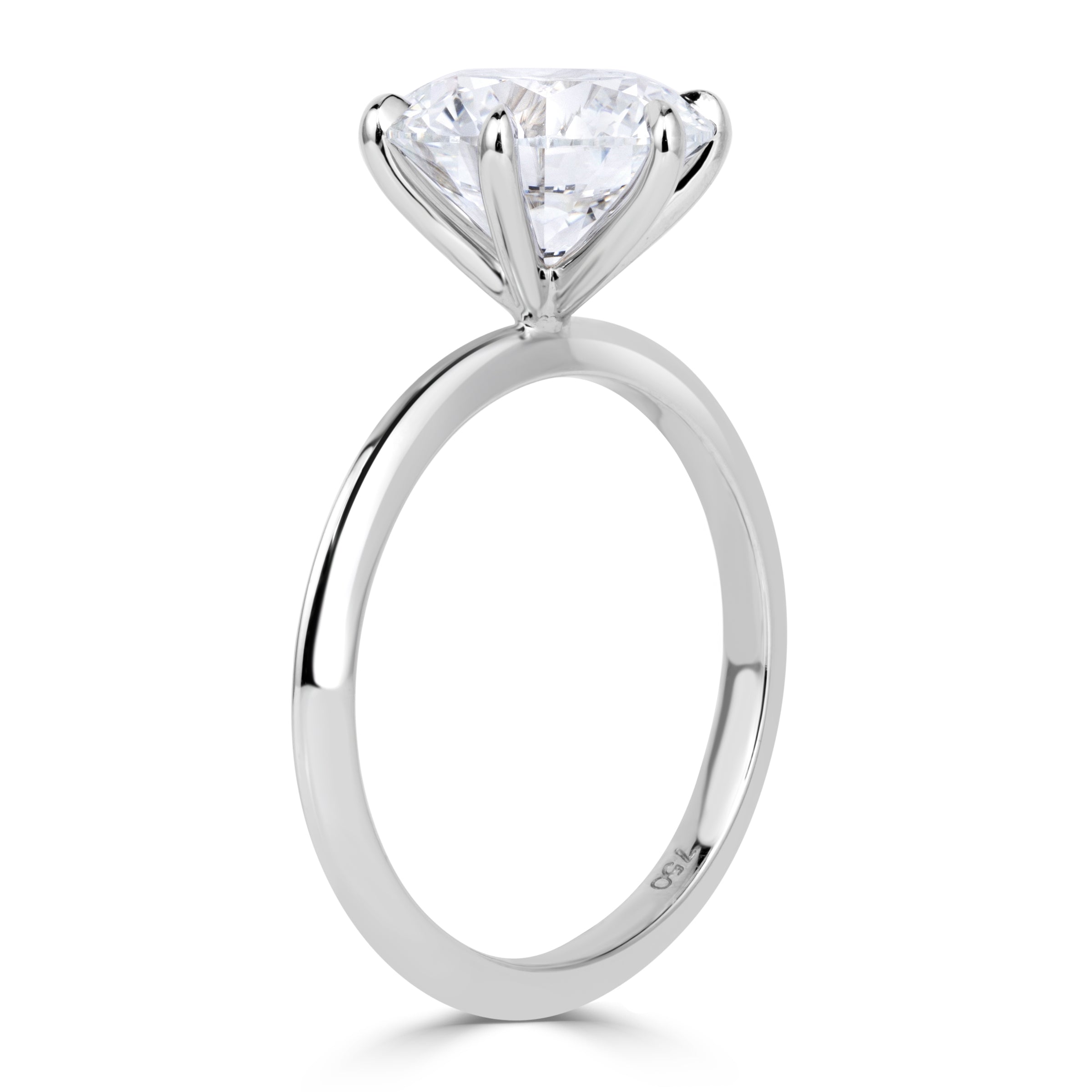 3.45ct Round Brilliant Cut Lab Grown Diamond Engagement Ring