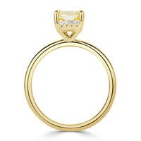 2.12ct Fancy Yellow Radiant Cut Diamond Engagement Ring