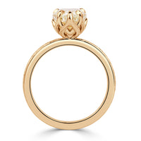 3.21ct Pear Shaped Champagne Diamond Engagement Ring