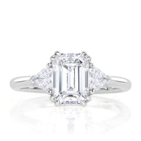 2.14ct Emerald Cut Diamond Engagement Ring