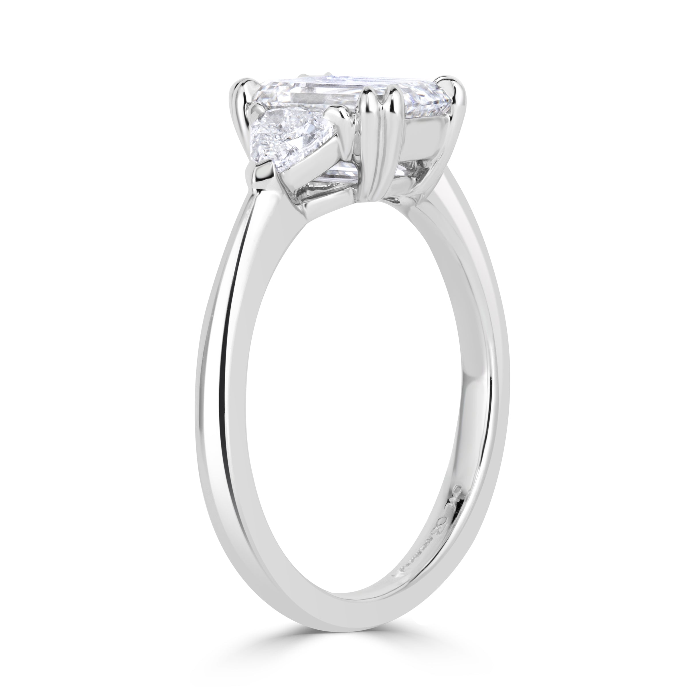 2.14ct Emerald Cut Diamond Engagement Ring