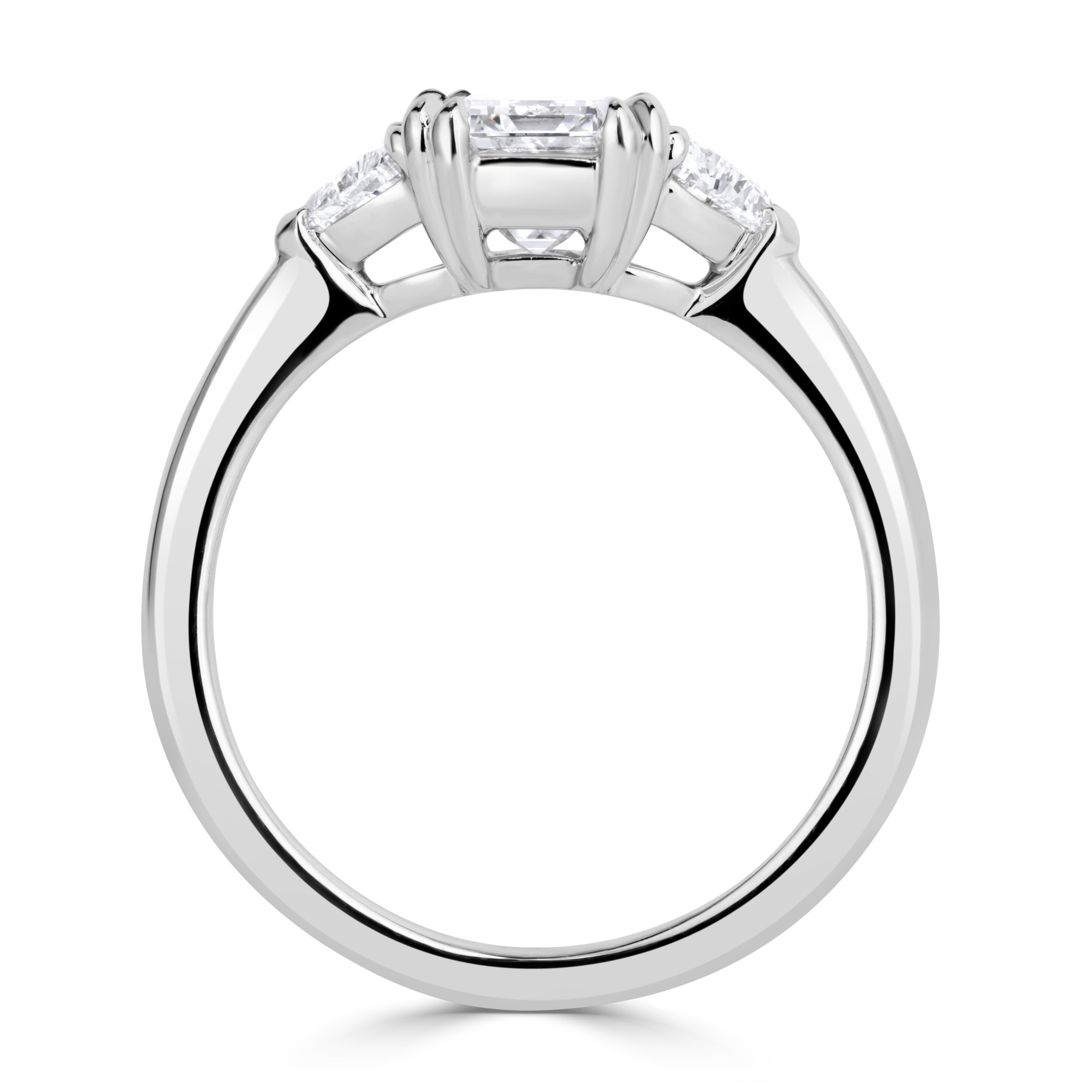 2.14ct Emerald Cut Diamond Engagement Ring