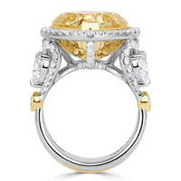 9.24ct Fancy Yellow Heart Shaped Diamond Engagement Ring