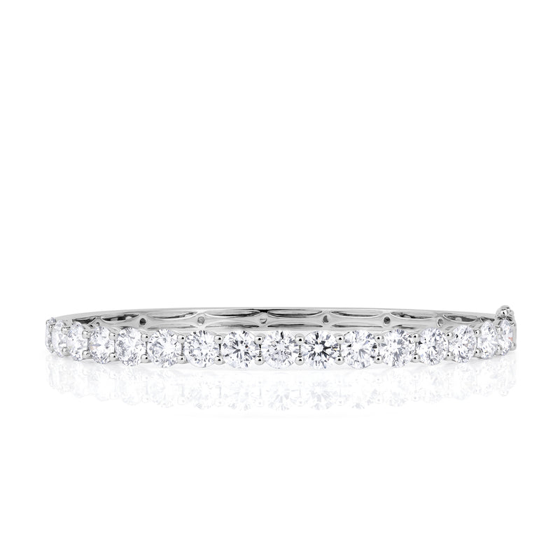 7.00ct Round Brilliant Cut Lab Grown Diamond Bangle Bracelet