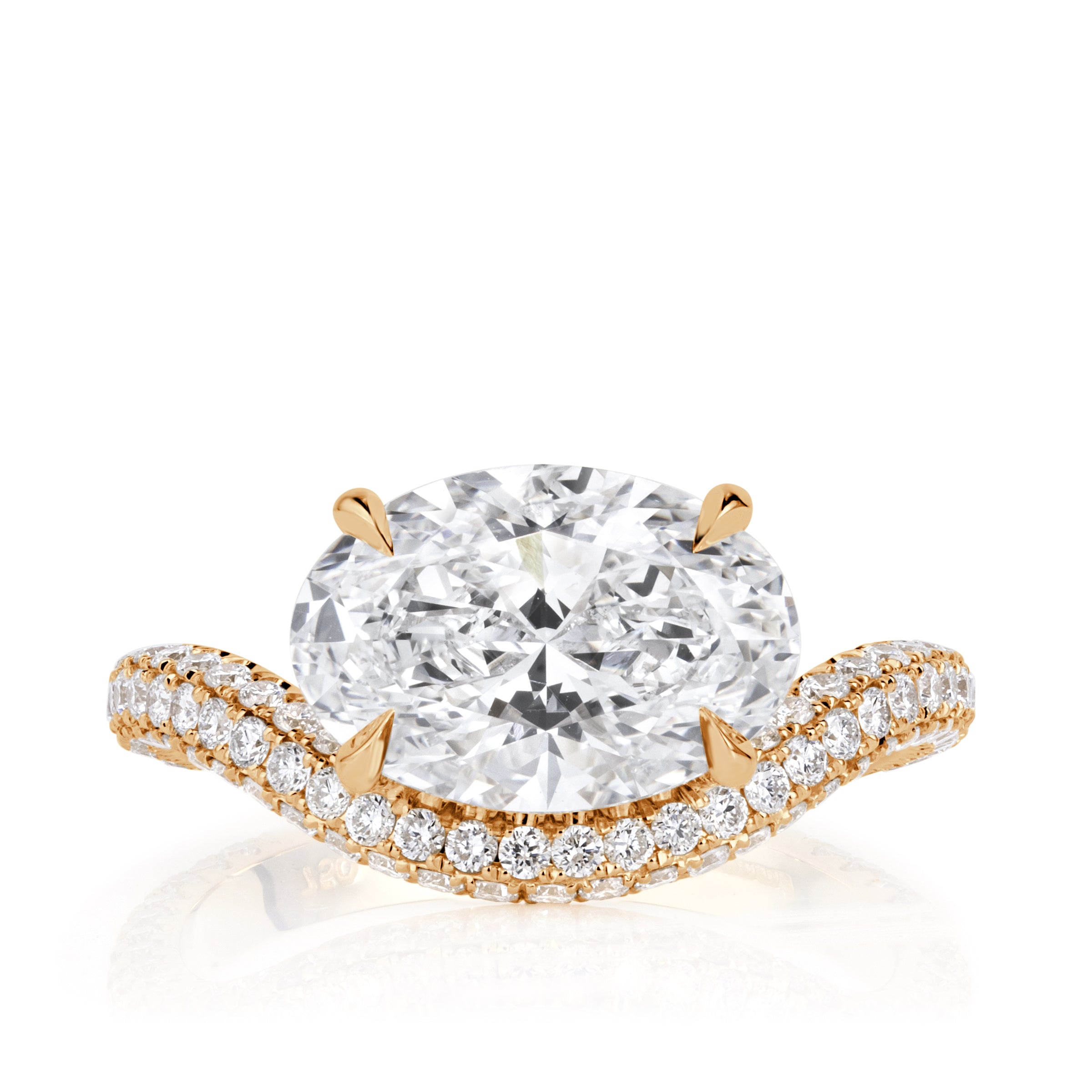 3.06ct Oval Cut Lab Grown Diamond Ring