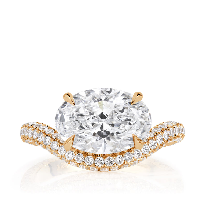 3.06ct Oval Cut Lab Grown Diamond Ring