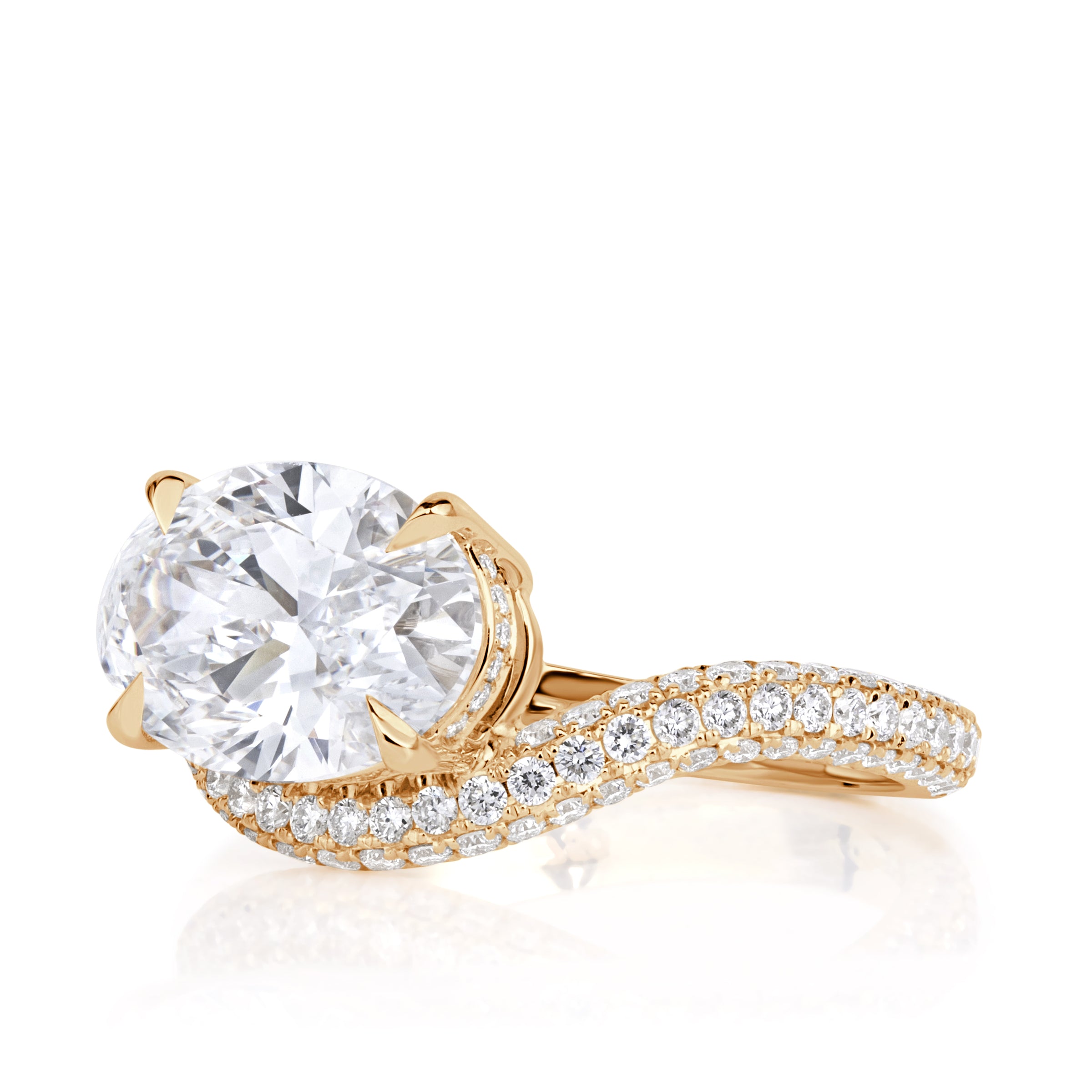 3.06ct Oval Cut Lab Grown Diamond Ring