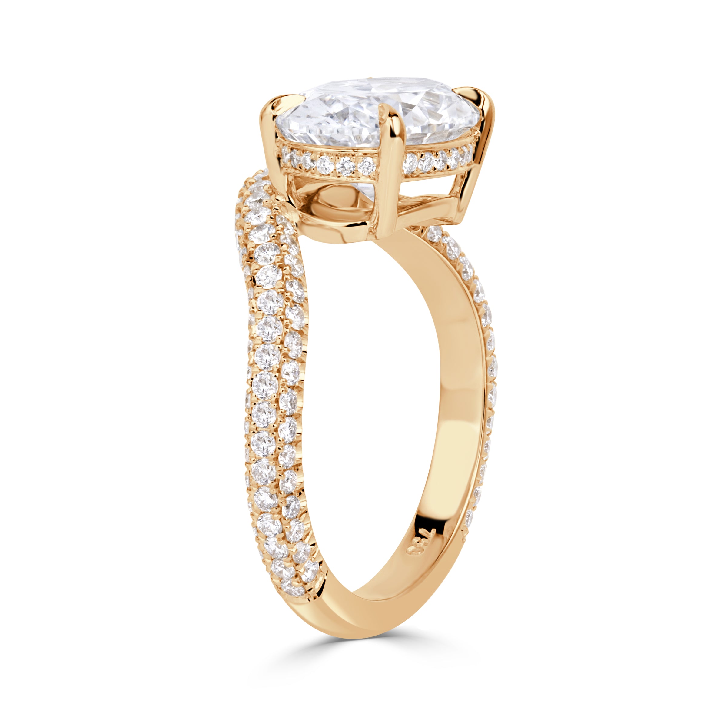 3.06ct Oval Cut Lab Grown Diamond Ring