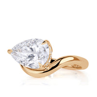 3.57ct Pear Shaped Lab Grown Diamond Ring