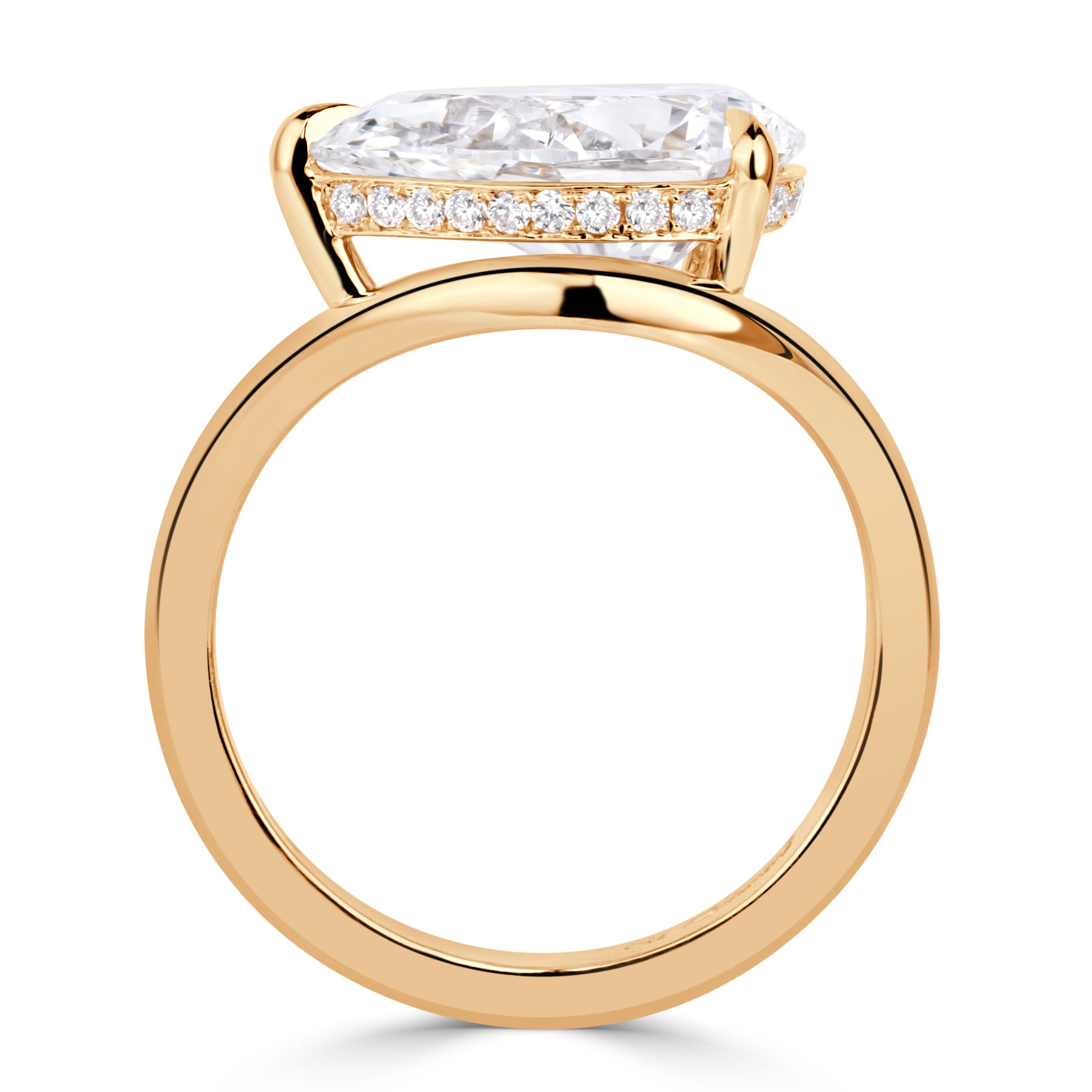 3.57ct Pear Shaped Lab Grown Diamond Ring