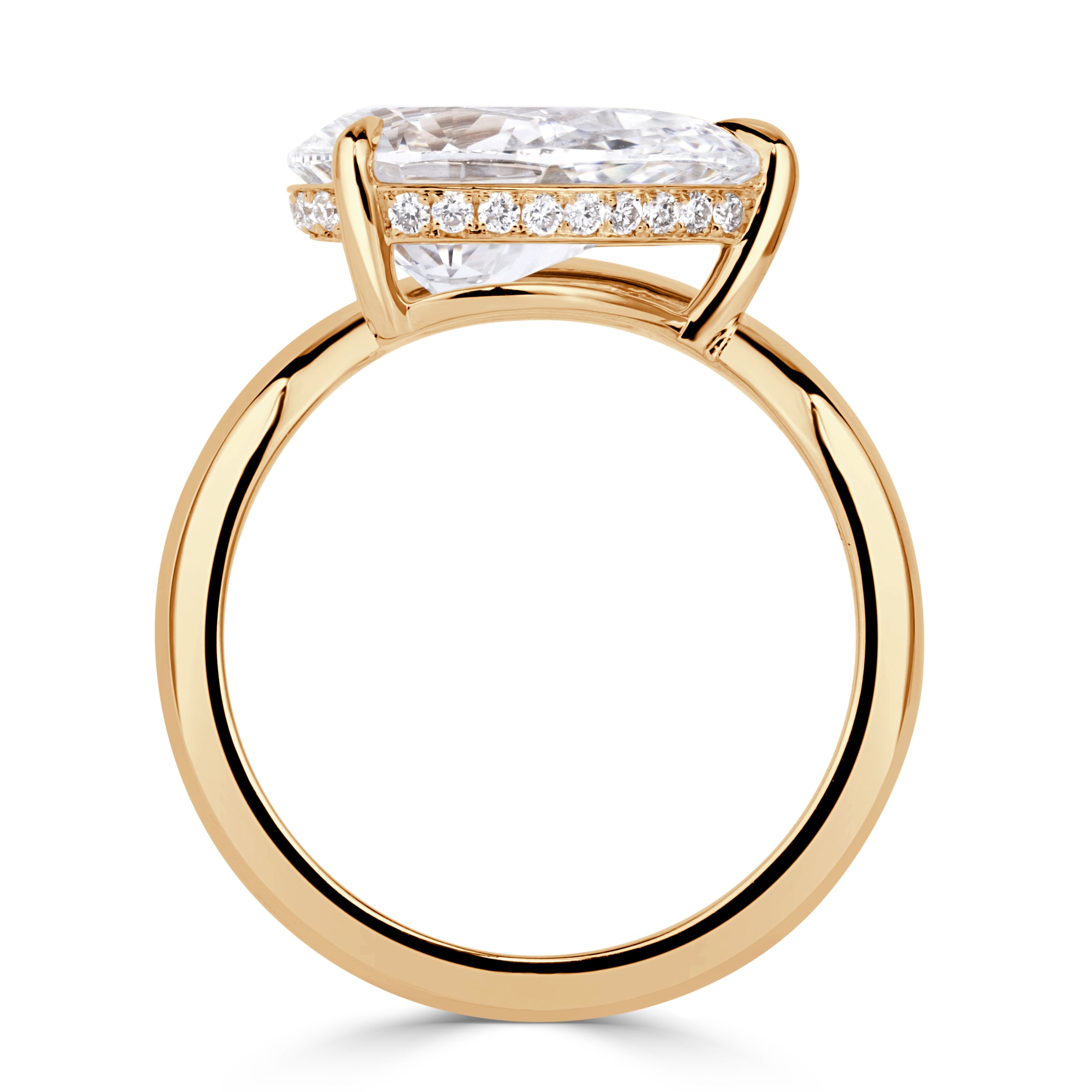3.57ct Pear Shaped Lab Grown Diamond Ring