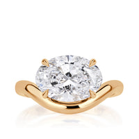 3.57ct Oval Cut Lab Grown Diamond Ring