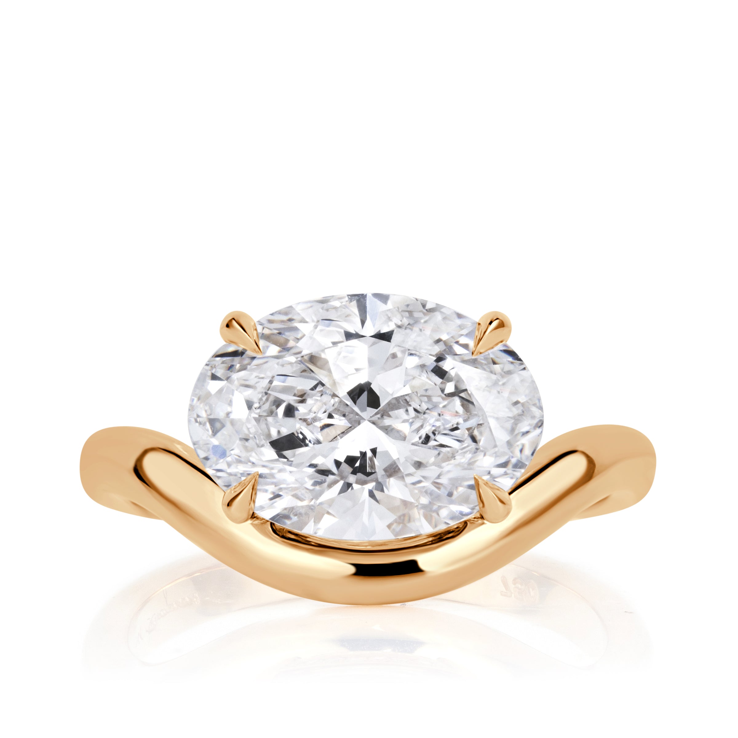 3.57ct Oval Cut Lab Grown Diamond Ring