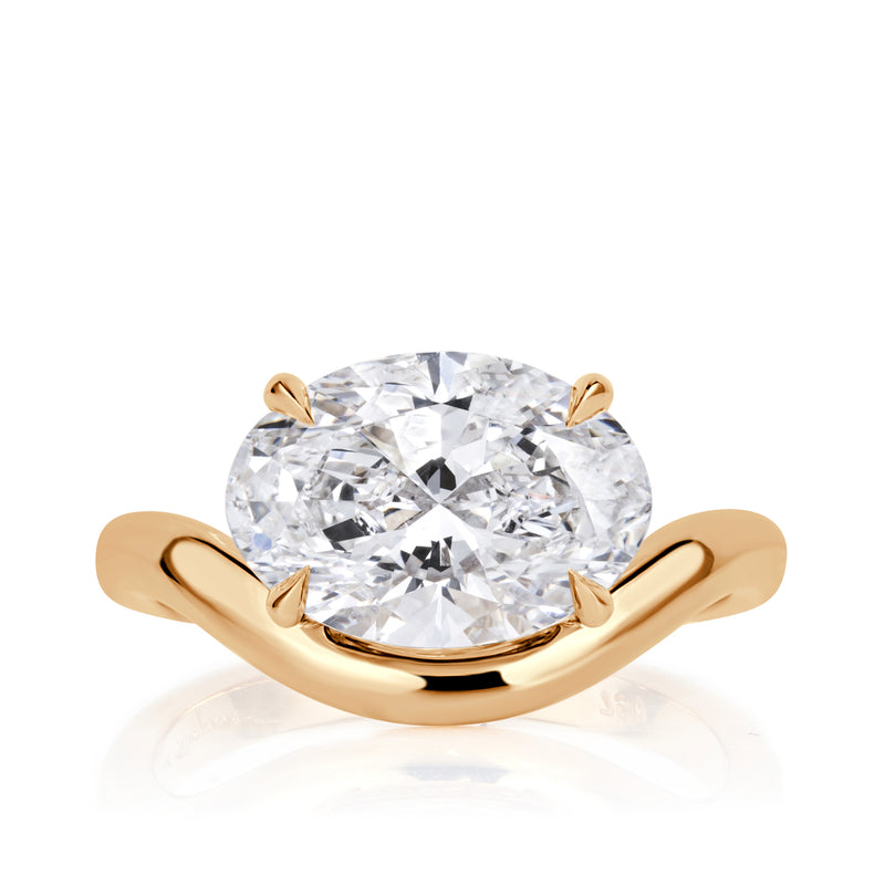3.57ct Oval Cut Lab Grown Diamond Ring