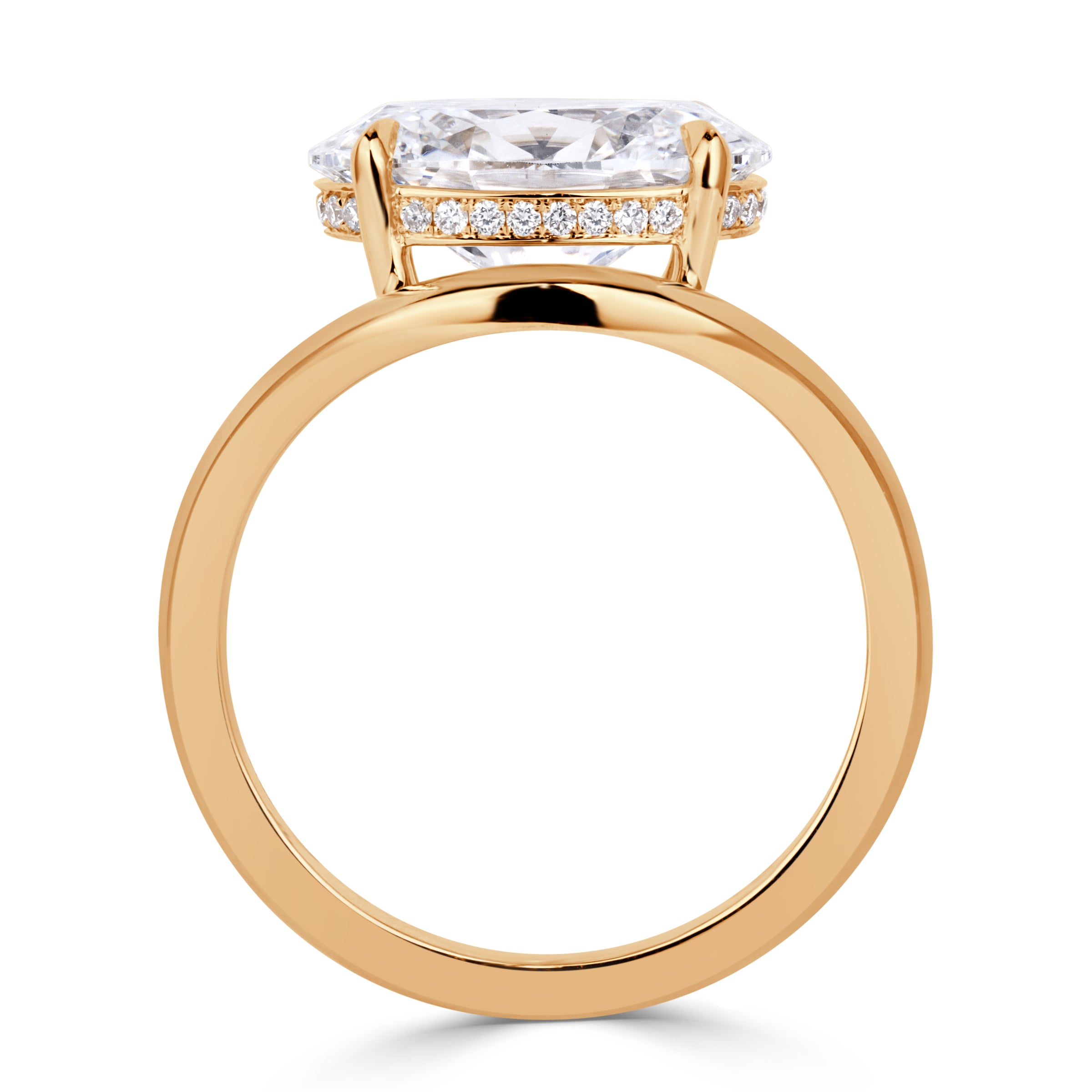 3.57ct Oval Cut Lab Grown Diamond Ring