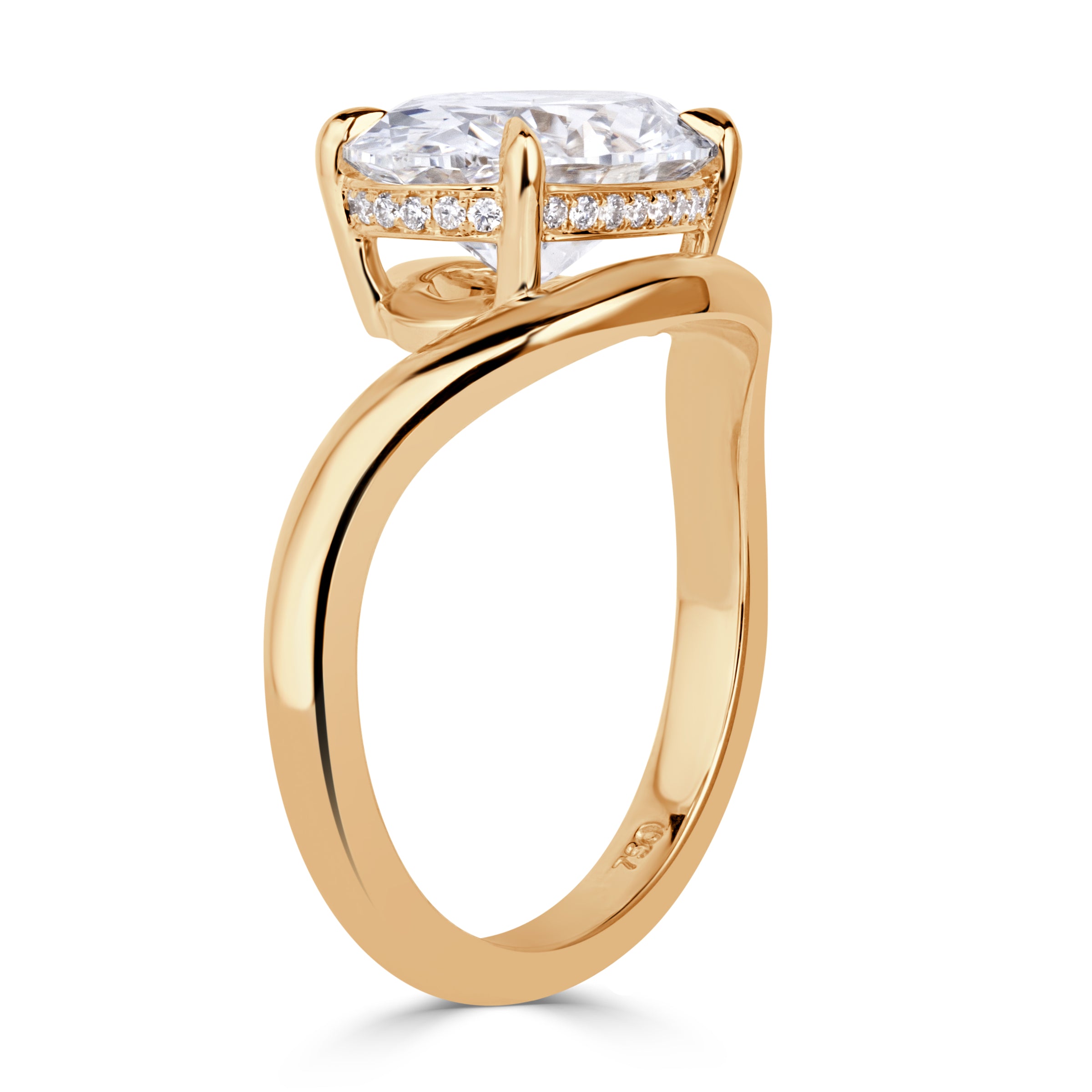 3.57ct Oval Cut Lab Grown Diamond Ring