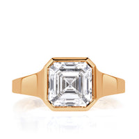 3.32 Asscher Cut Lab Grown Diamond Engagement Ring