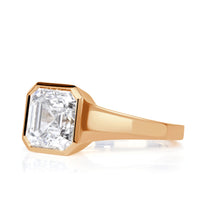 3.32 Asscher Cut Lab Grown Diamond Engagement Ring