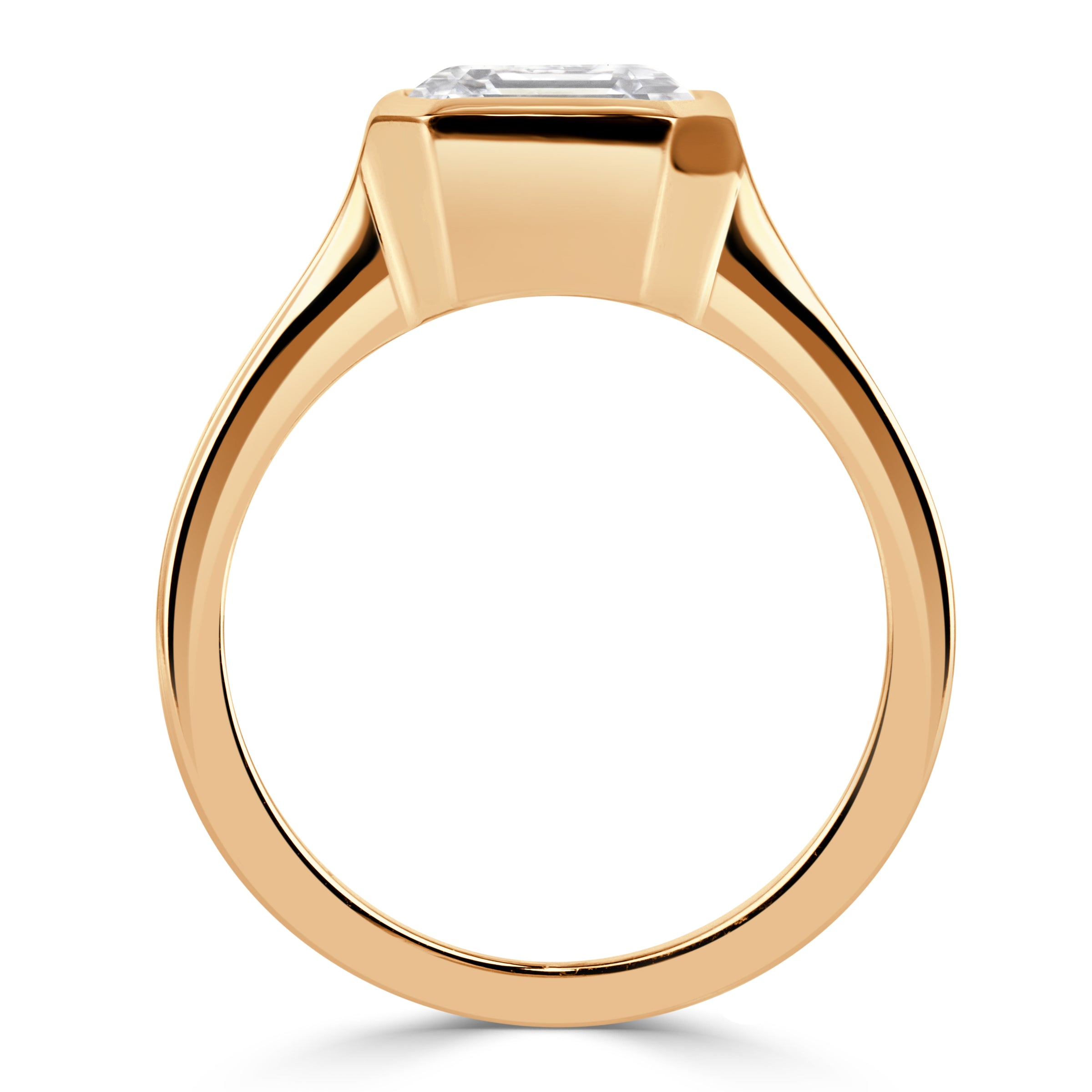 3.32 Asscher Cut Lab Grown Diamond Engagement Ring