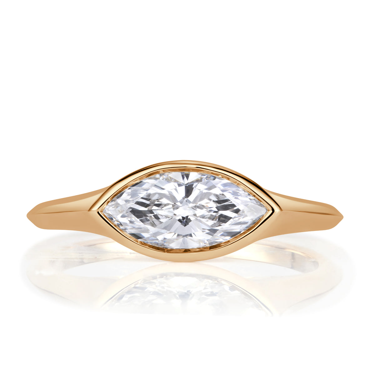 1.01ct Marquise Cut Lab Grown Diamond Pinky Ring