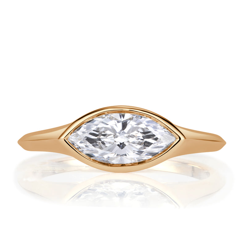 1.01ct Marquise Cut Lab Grown Diamond Pinky Ring