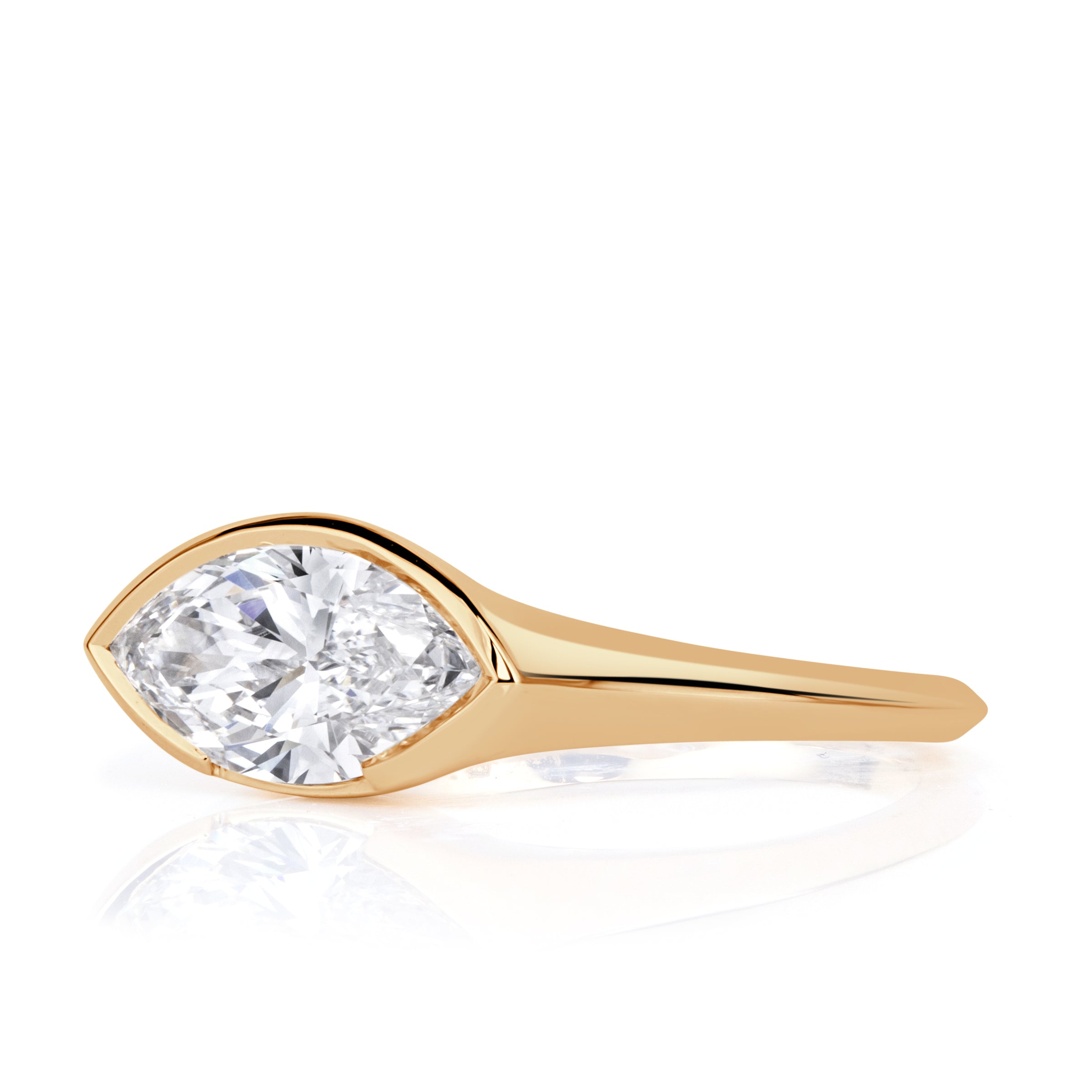 1.01ct Marquise Cut Lab Grown Diamond Pinky Ring