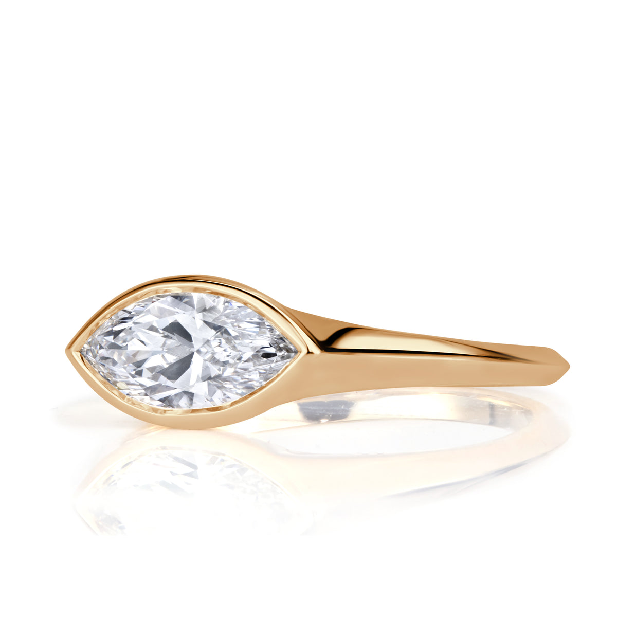 1.01ct Marquise Cut Lab Grown Diamond Pinky Ring