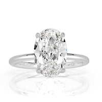 3.76ct Oval Cut Lab Grown Diamond Engagement Ring