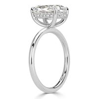 3.76ct Oval Cut Lab Grown Diamond Engagement Ring