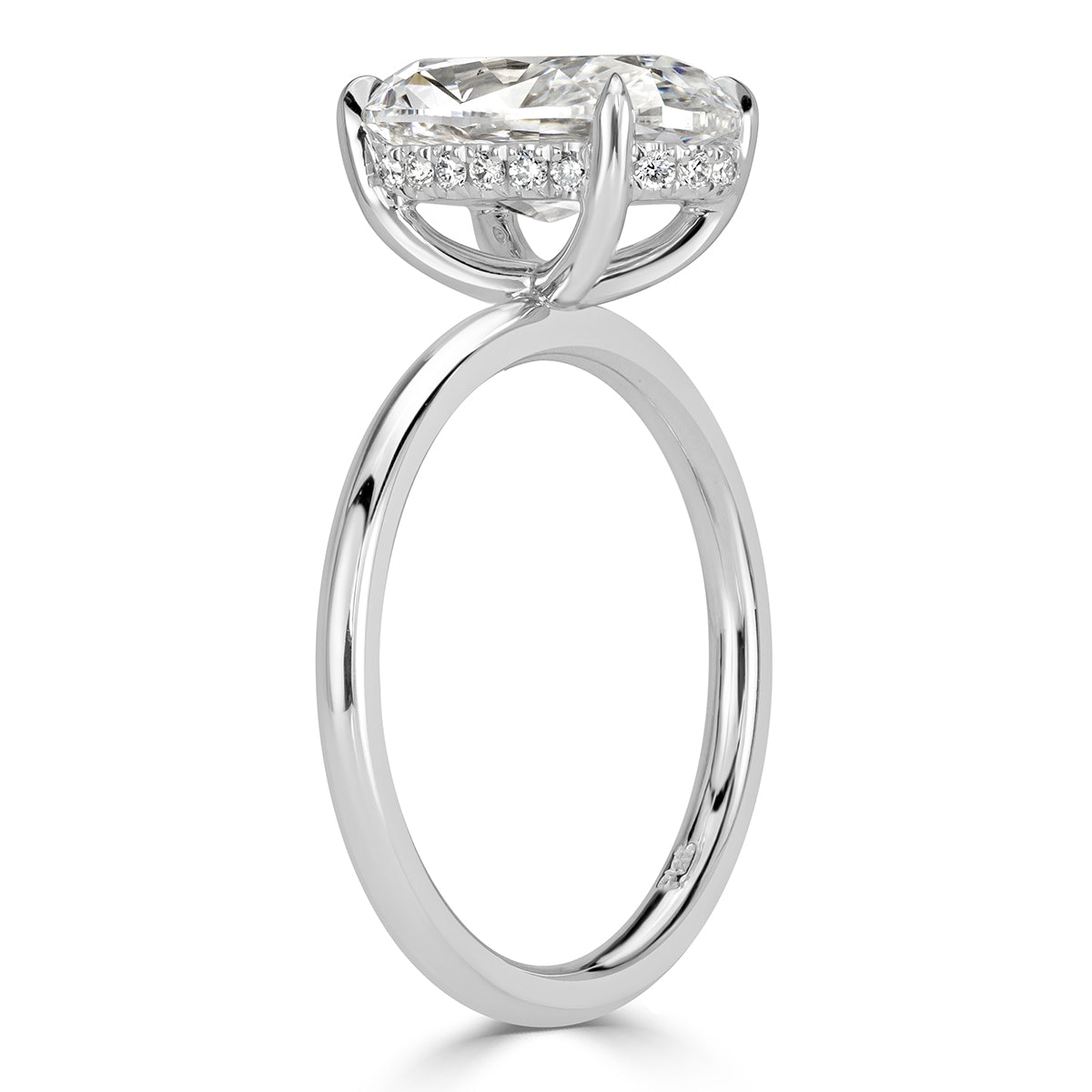 3.76ct Oval Cut Lab Grown Diamond Engagement Ring