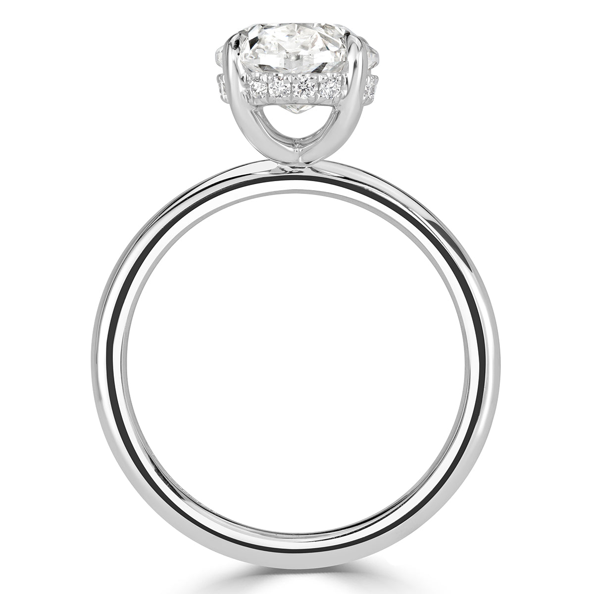 3.76ct Oval Cut Lab Grown Diamond Engagement Ring