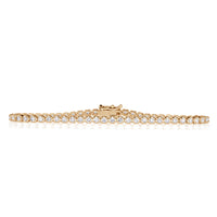 2.20ct Round Brilliant Cut Tennis Bracelet in 14K Yellow Gold