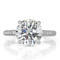 4.06ct Round Brilliant Cut Lab Grown Diamond Engagement Ring