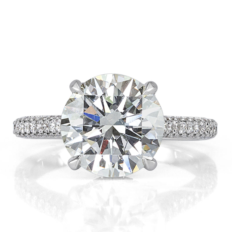 4.06ct Round Brilliant Cut Lab Grown Diamond Engagement Ring