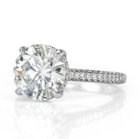 4.06ct Round Brilliant Cut Lab Grown Diamond Engagement Ring