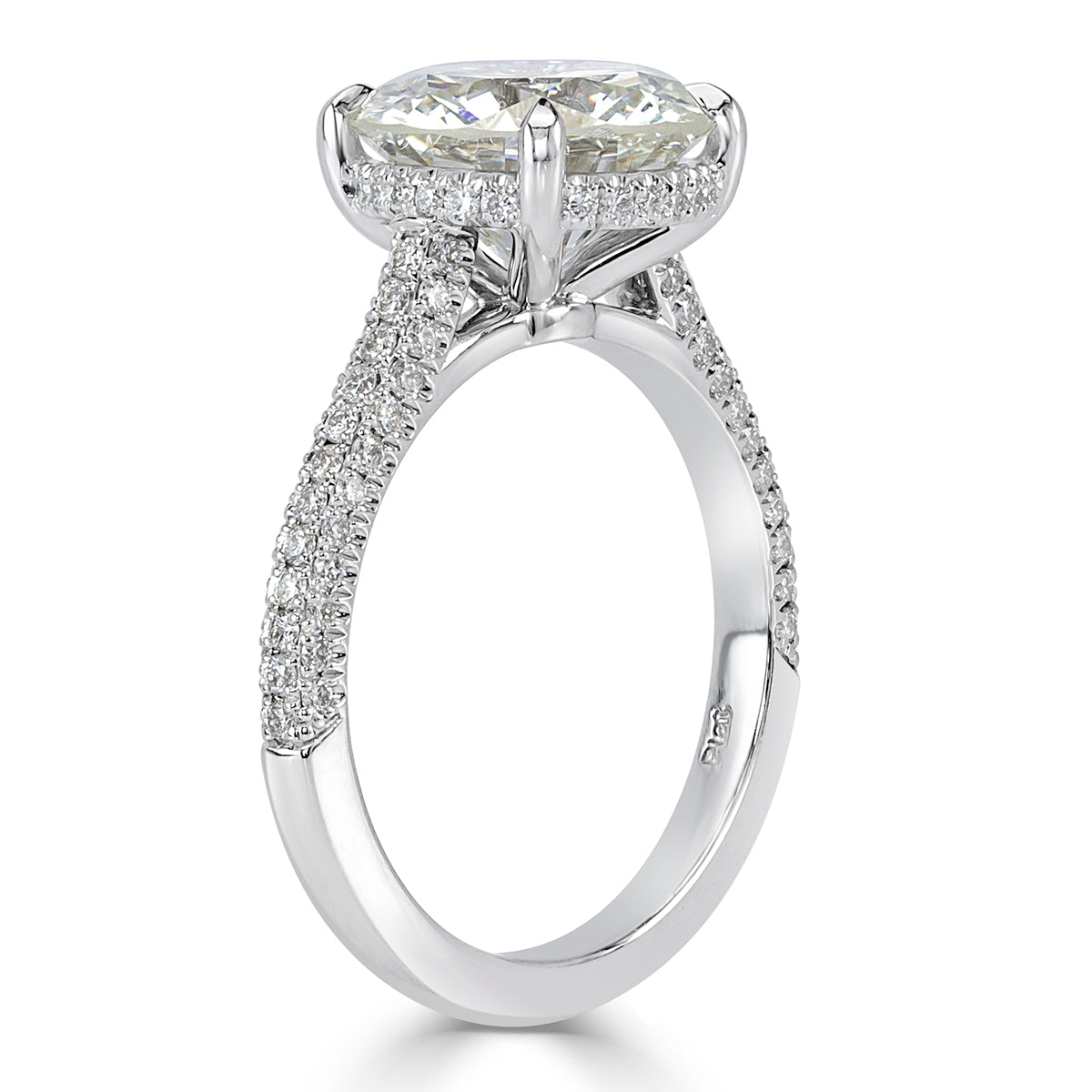 4.06ct Round Brilliant Cut Lab Grown Diamond Engagement Ring