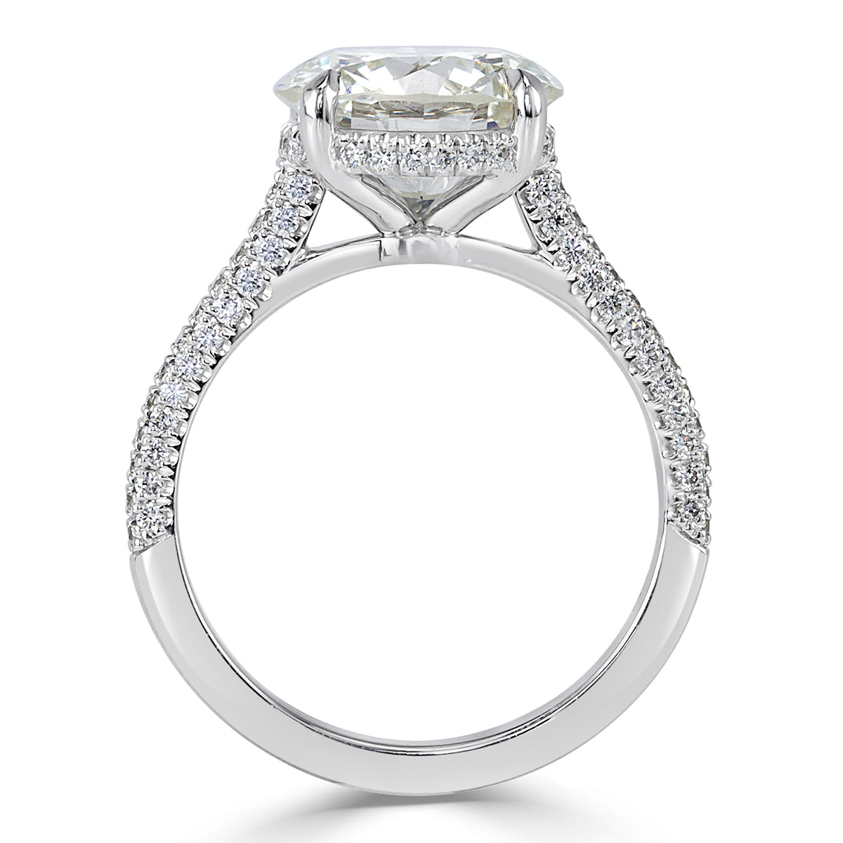 4.06ct Round Brilliant Cut Lab Grown Diamond Engagement Ring