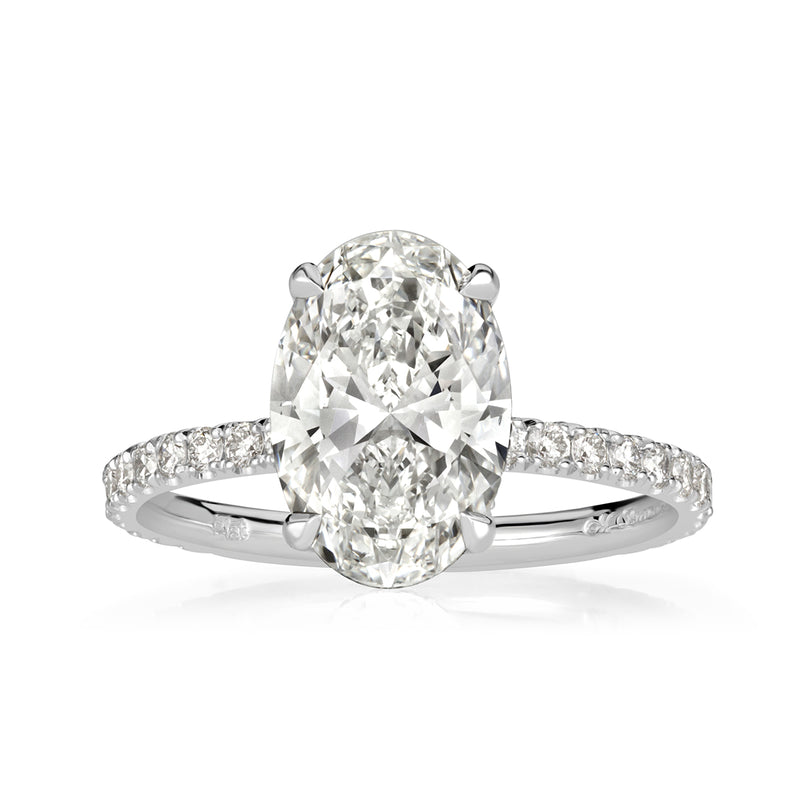 3.53ct Oval Cut Lab Grown Engagement Ring