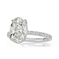 3.53ct Oval Cut Lab Grown Engagement Ring