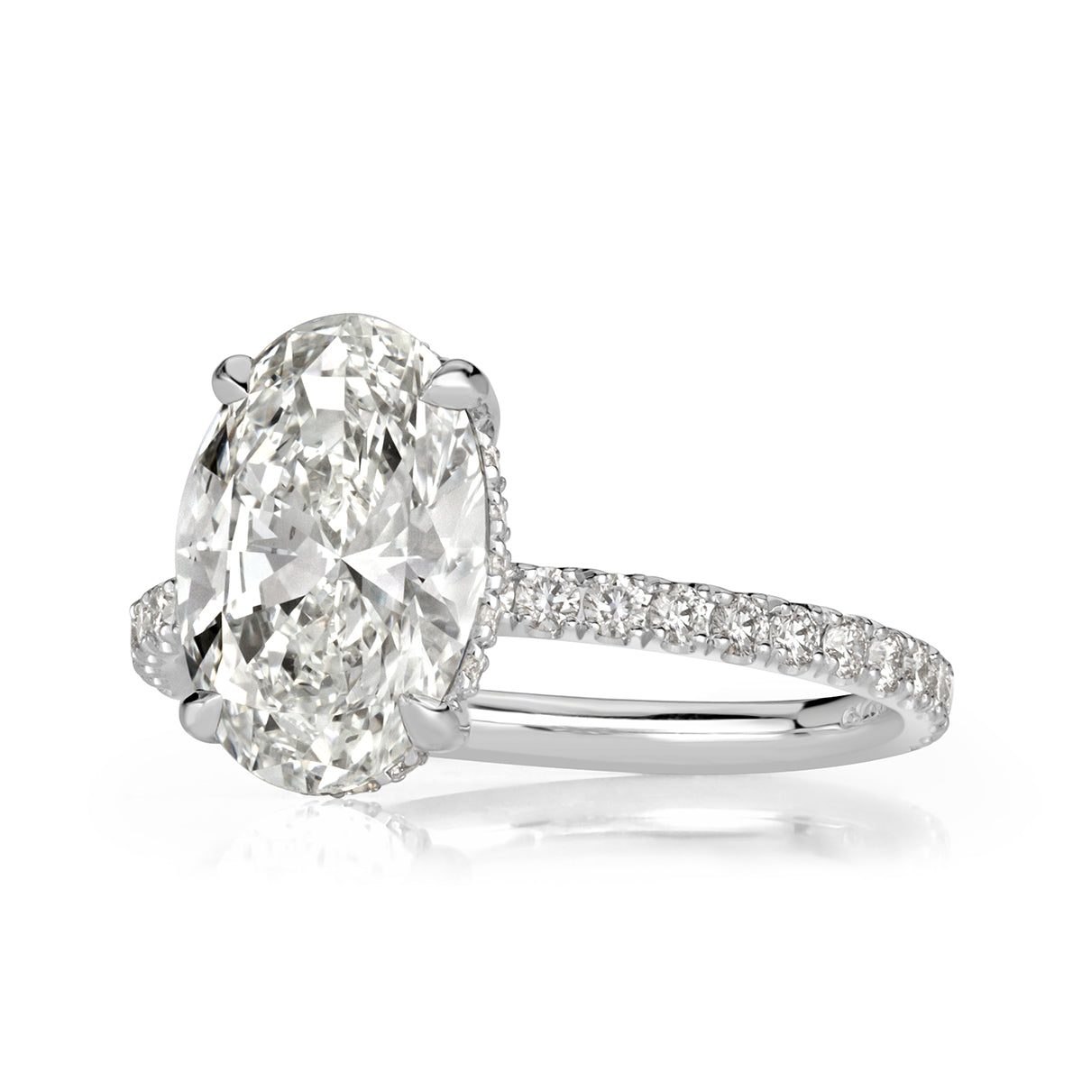 3.53ct Oval Cut Lab Grown Engagement Ring